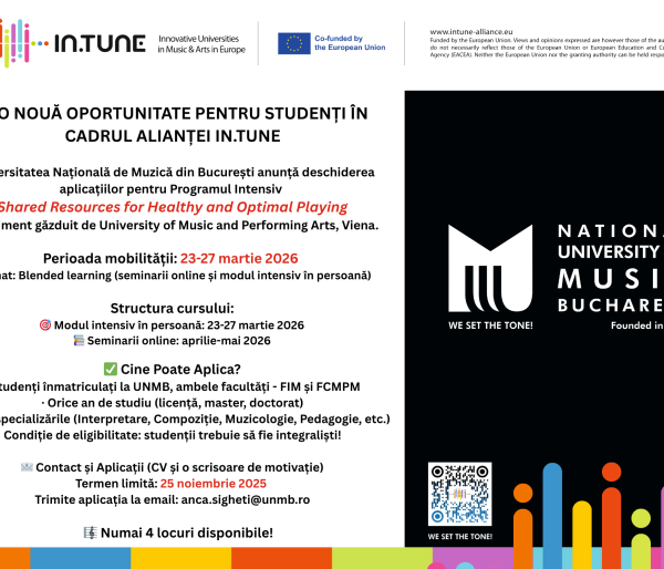 Afiș selecție BIP Viena 2026 - IN.TUNE Alliance